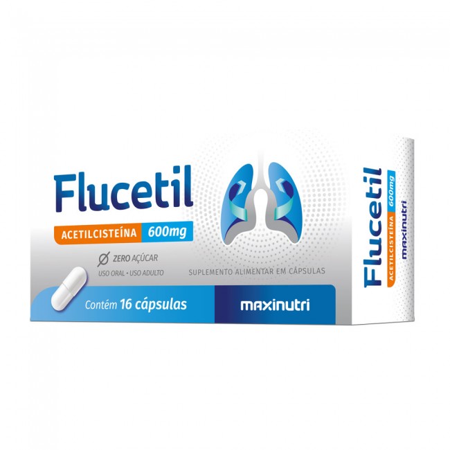Flucetil Acetilcisteína 600mg 16 Cápsulas