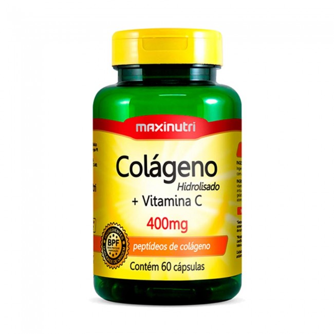 Colágeno Hidrolisado com Vitamina C 400mg 60 Cápsulas