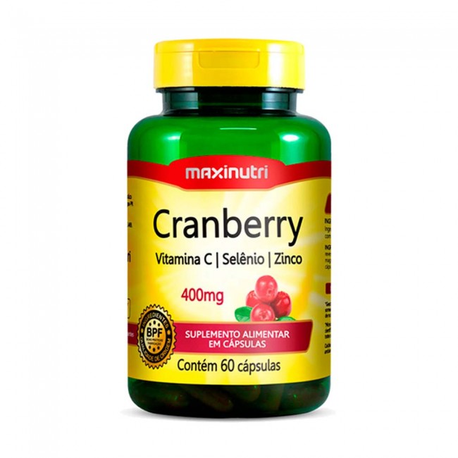 Cranberry Vitamina C Selênio Zinco 60 Cápsulas