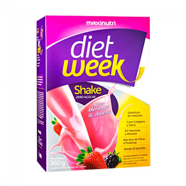 Diet Week Shake Morango e Amora 360g