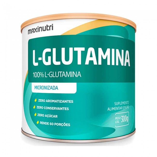 Aminoácido L-Glutamina Pó 300g 100% Pura