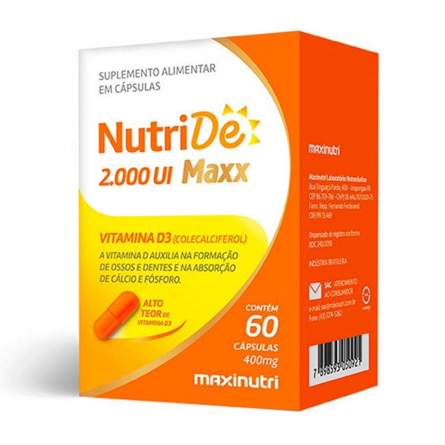 NutriDe Vitamina D 2.000 UI 60 Capsulas