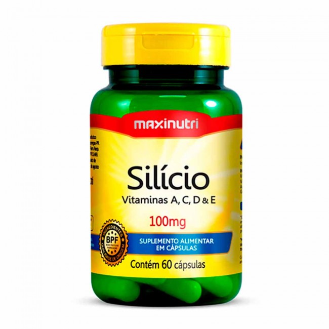 Silício + Vitaminas A-C-D-E 100mg 60 Cápsulas