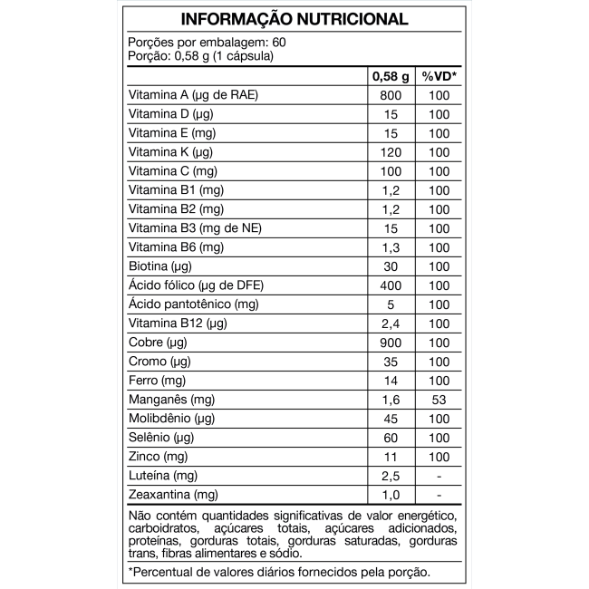 Nutricaps Senior Polivitamínico Imunidade 60 Capsulas