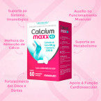 Calcium Maxx + D3 e Cálcio 60 Comprimidos
