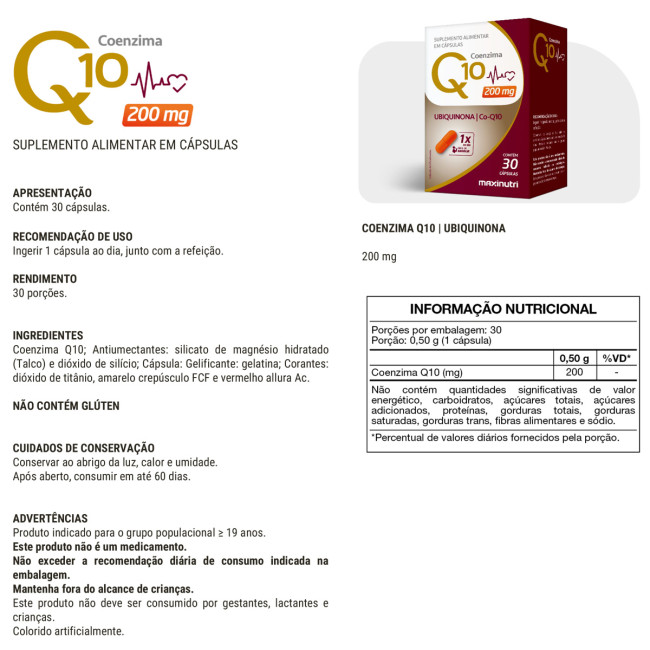 Coenzima Q10 Gold 200mg 30 caps Maxinutri Coenzima Q10 Gold 200mg 30 caps Maxinutri
