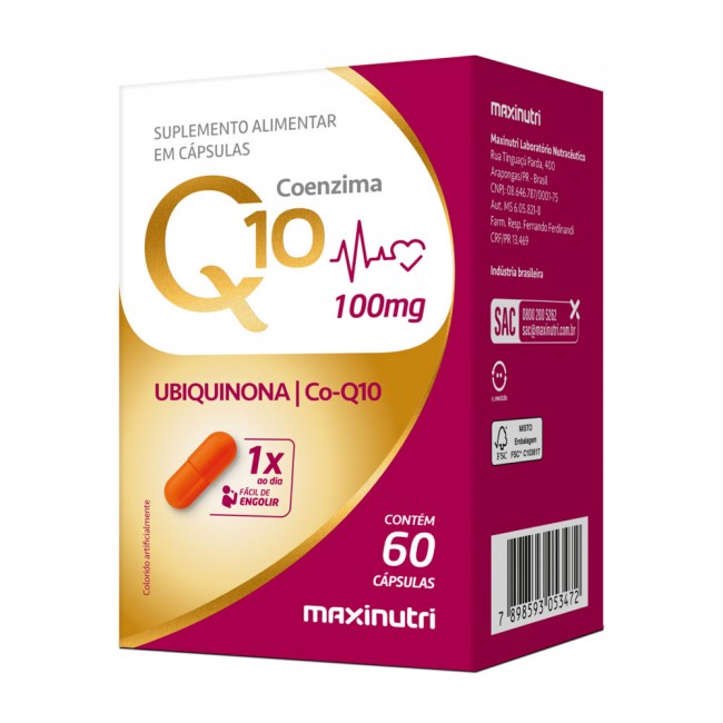 Coenzima Q10 Gold Ubiquinona 100mg 60 Cápsulas 