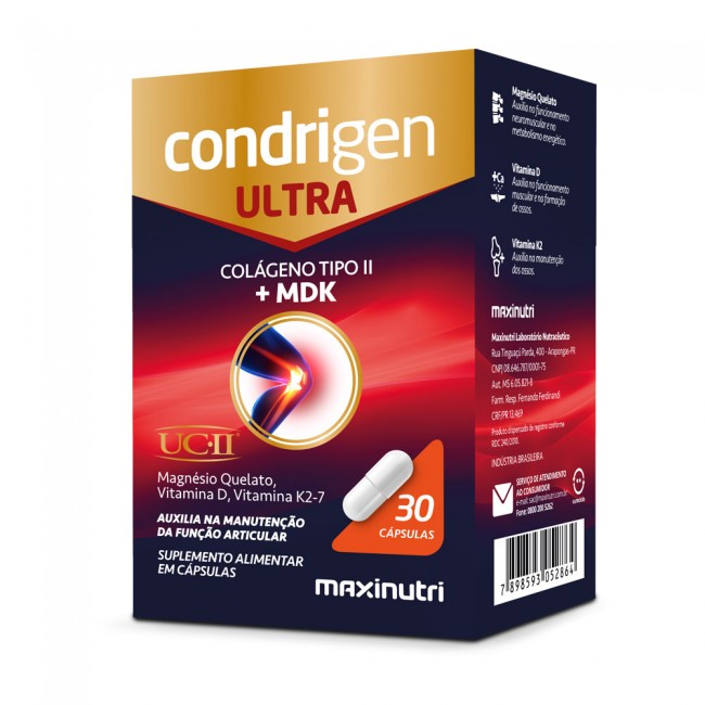 Condrigen Ultra Colágeno Tipo 2 + MDK + UCII 30 Cápsulas