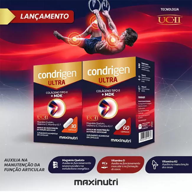 Condrigen Ultra Colágeno Tipo 2 + MDK + UCII 30 Cápsulas