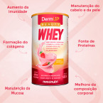 DermUp Beauty Whey Sabor Iogurte de Morango  450g Maxinutri