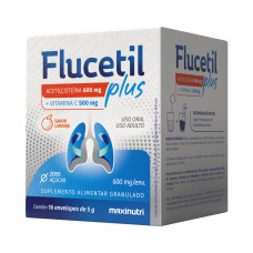 Flucetil Plus + Vit C 500mg Sachê G...