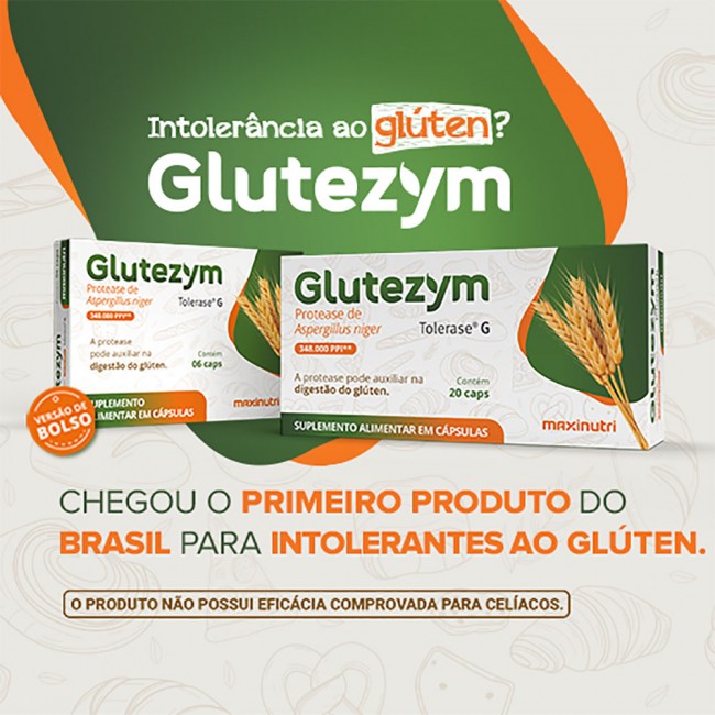 Glutezym Auxilia na Digestão do Glúten 20 Cápsulas