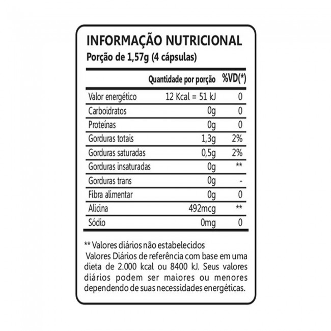 Oleo de Alho 250mg 60 Capsulas Oleo de Alho 250mg 60 Capsulas