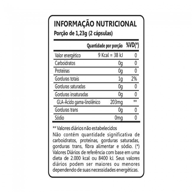 Oleo de Borragem 500mg 60 Capsulas