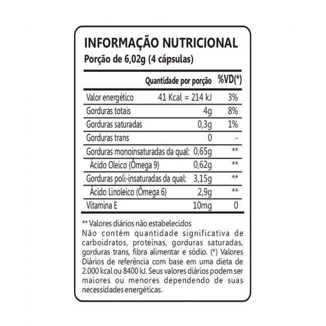 Oleo de Cartamo 1000mg 60 Capsulas