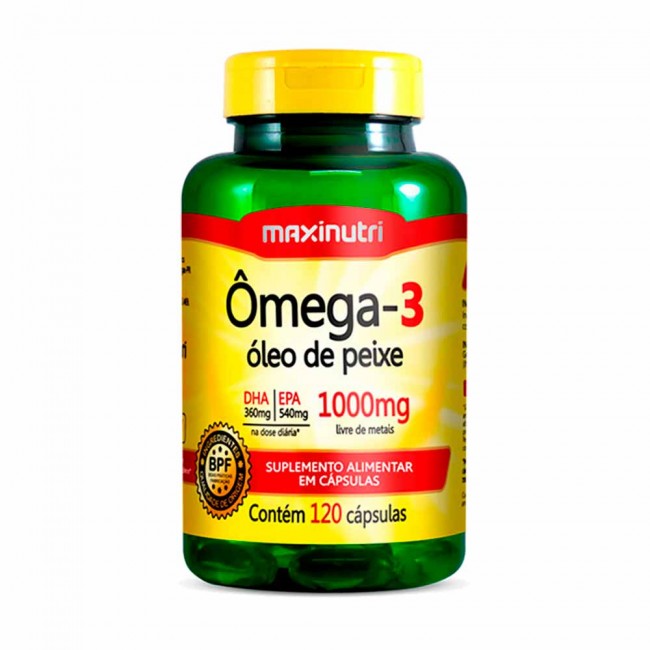 Ômega 3 Óleo de Peixe 120 Capsulas 1000mg