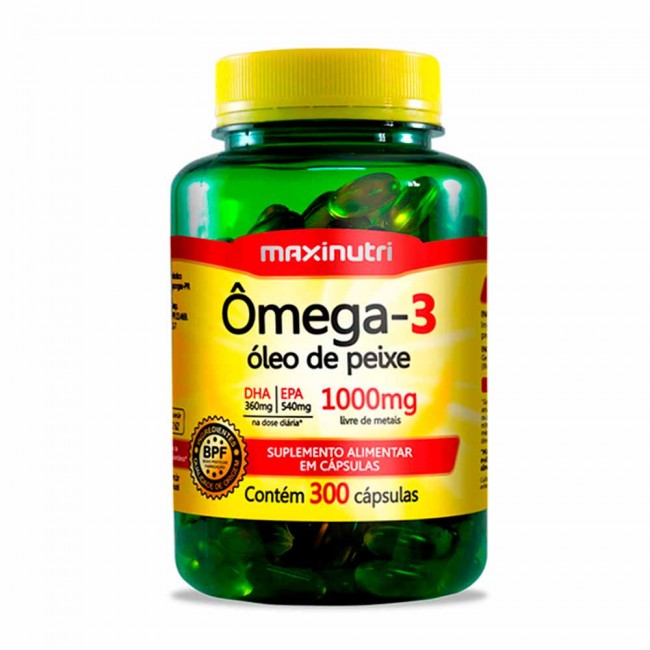 Ômega 3 Óleo de Peixe 300 Cápsulas 1000mg