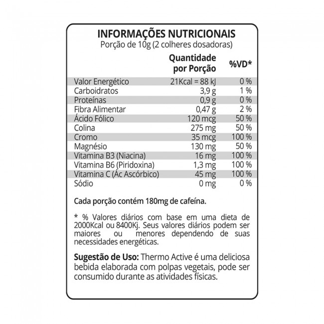 Termogênico Thermo Active 250g Sabor Frutas Cítricas